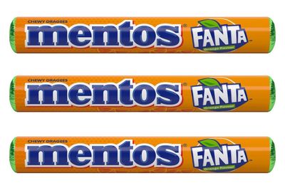 Mentos Fanta Orange Flavored Candy 3 x 37.5g