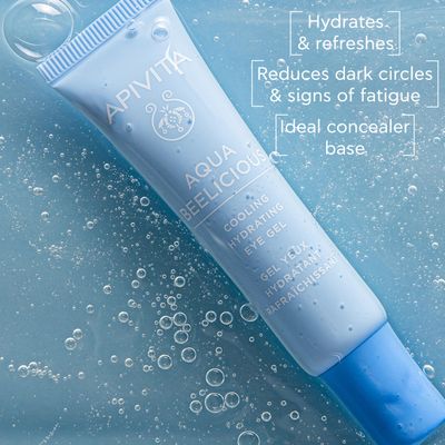 APIVITA Aqua Beelicious Eye Gel Cooling Hydrating Eye Gel with Honey, Jasmine Flowers, 15 mL 0.51 oz