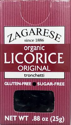 Zagarese 100 Organic Licorice, Original, 0.88 Ounce Flip Top Box