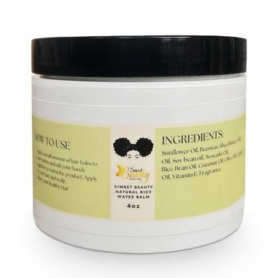 Simret Beauty Rosemary Mint Hair Growth Balm - Non-greasy, all-natural formula with Rosemary, Mint, Jojoba Oil, Coconut Oil Vitamin E for healthy hair growth thickness. 4oz.