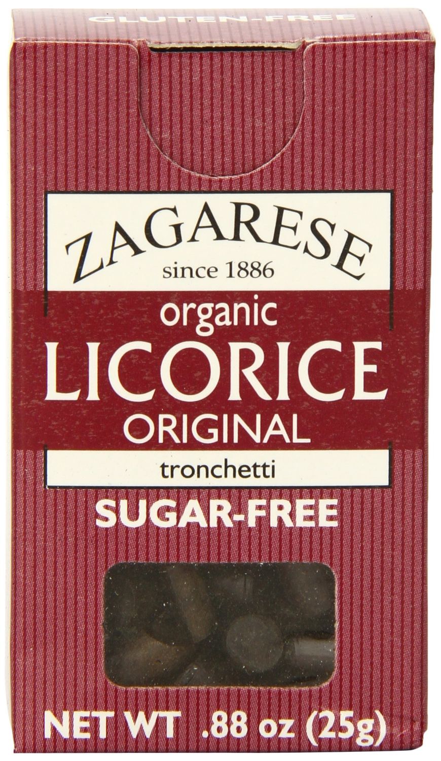 Zagarese 100 Organic Licorice, Original, 0.88 Ounce Flip Top Box