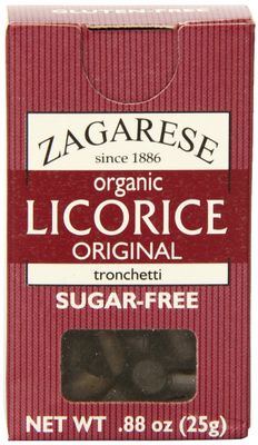 Zagarese 100 Organic Licorice, Original, 0.88 Ounce Flip Top Box