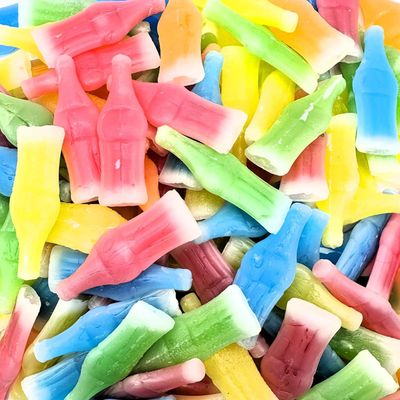 Nik-L-Nips Vintage Wax Bottle Candy Drinks Filled with Flavored Syrups in Cherry, Orange, Lemon, Blue Raspberry, and Green Apple, Nostalgic 90s Candy - 1 Pound Bulk Candy by Candyland&#39;s assortments