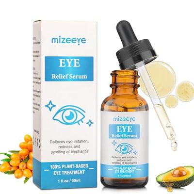Eye Serum For Chalazion Blepharitis Treatment, 30ML Chalazion Remover For Eyelid Treatment, Blepharitis Eyelid Serum With Avocado Oil, Sea Buckthorn Oil Caffeine, Relieve Puffiness and Eye Fatigue