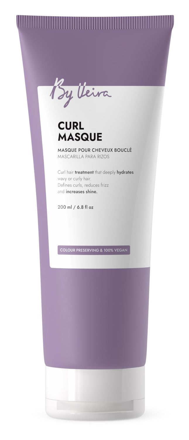 By Veira, Curl Hair Mask 6.8 Fl Oz, Gently Cleanses Defines Curly Wavy Hair, Reduces frizz Increases shine, Colour preserving, 100 vegan SulphateSilicone free