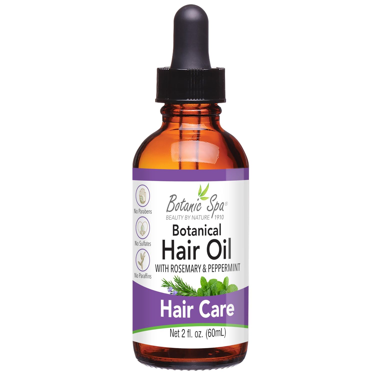 Botanic Spa Botanical Hair Oil with Rosemary and Peppermint - Nourish and Strengthen 2 fl. oz.