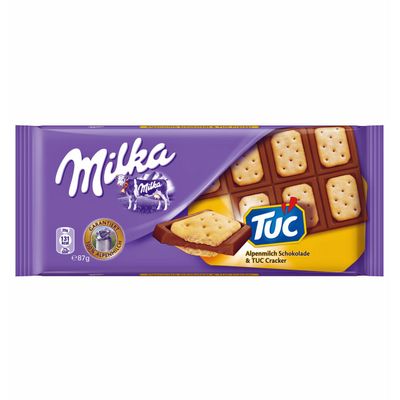 Milka Alpine Milk Chocolate With Cram, 3.5 Ounce