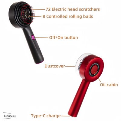 Uniisuui 2-in-1 Scalp Massager with Oil Applicator,Electric Hair Brushes with Hair Oil Dispenser