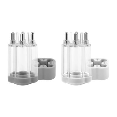2pcs Hair Oil Minoxidil Applicator, Small Hair Growth Serum Scalp Massager Bottle Dispenser Brush Mess-Free Root Comb for Easy Quick Massage (White, Gray)