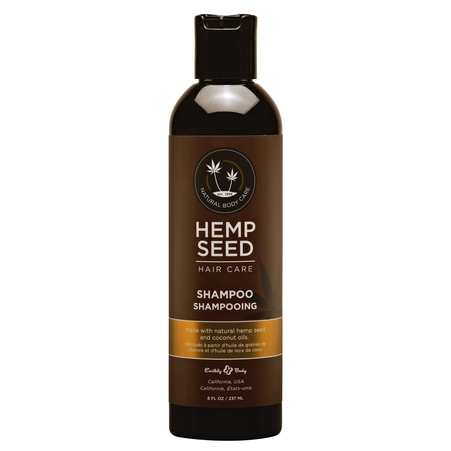 Hemp Seed Hair Care Shampoo, Naked in the Woods - 8 oz - Moisturizes Hair, Cleans Soothes Scalp - Sulfate-Free Formula with Hemp Seed Oil Coconut Oil - Vegan, Cruelty Free