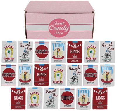 SECRET CANDY SHOP World&#39;s Bubble Gum &quot;Cigarettes&quot; In a Box (Pack of 20)