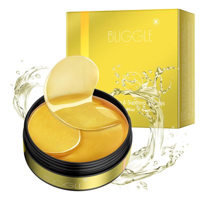 BLIGGLE Under Eye patches (64 pcs)-24K Gold Eye Mask with Hyaluronic Acid, Cooling Eye Care for Puffy Eyes Dark Circles Treatments,Reduce Under Eye Bags and Smooth Wrinkles