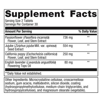Metagenics Tran-Q Sleep - for Stress Management Sleep Support - with California Poppy, English Lavender Passion Flower Herb - Melatonin Free - 60 Tablets