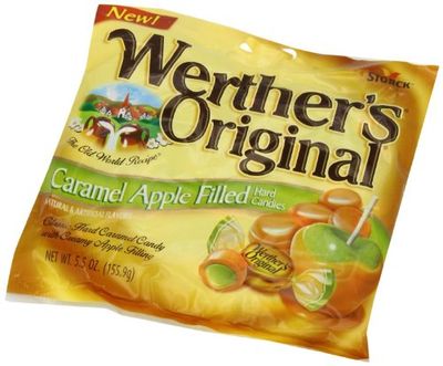 Werther&#39;s Original - Caramel Apple Filled Hard Candies - Net Wt. 5.5 OZ (155.9 g) Each - Pack of 4