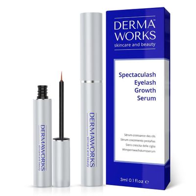 DERMAWORKS Lash Growth Serum - Enhancing Formula for Longer, Fuller Eyelashes - 3ml