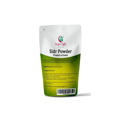 Yogi's Gift Sidr Powder Trial Pack 100 grams Natural Herbal Hair Cleanser Revitalizer Rejuvenates Hair Follicles