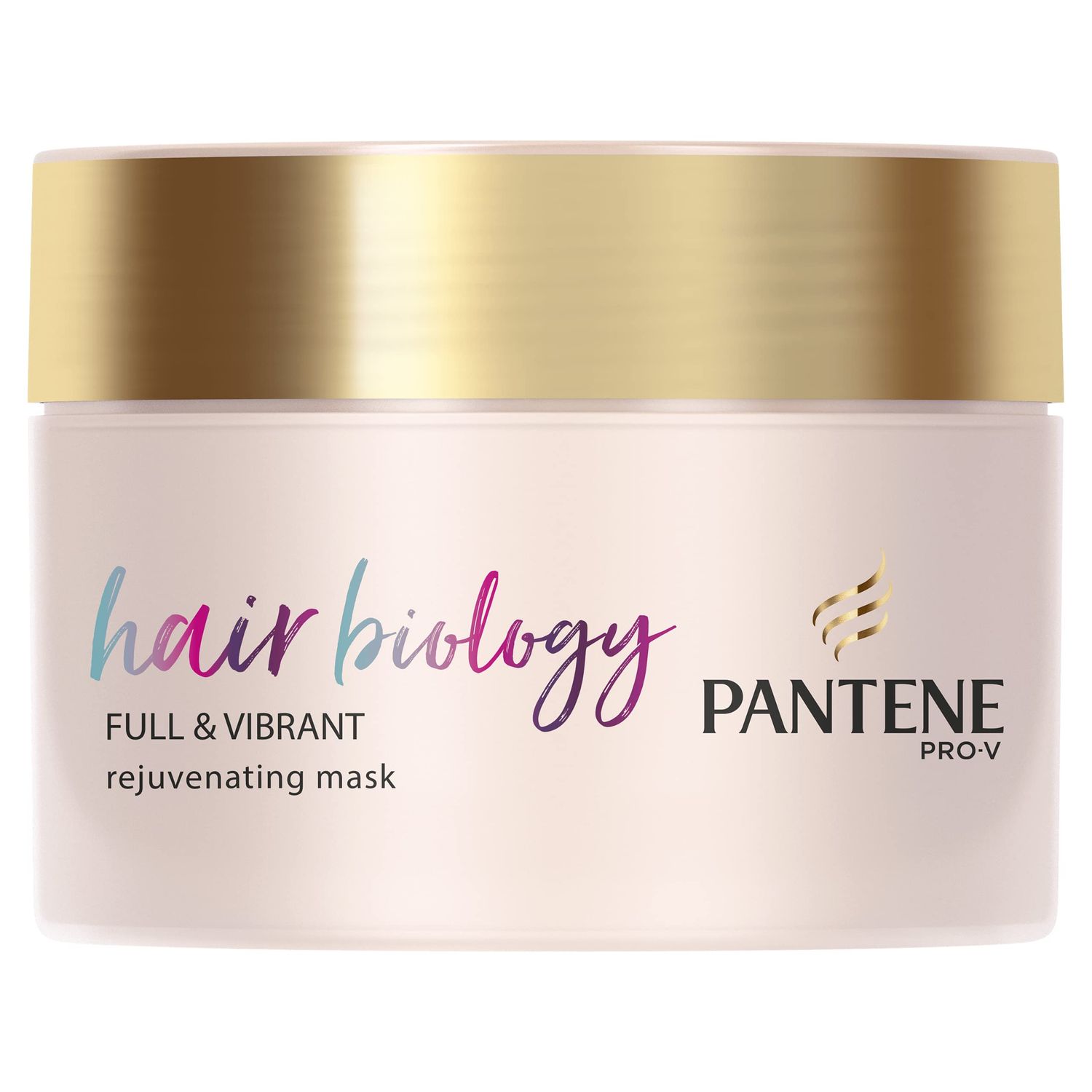 Pantene Hair Biology Hair Mask Full and Vibrant, Rejuvenating Hair Thickener Mask, Hair Repair Treatment For Fine, Thinning and Coloured Hair, 0 Parabens, Colourants and Mineral Oils, 160ml
