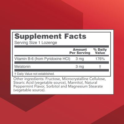PROTOCOL FOR LIFE BALANCE Melatonin 3mg - Melatonin Supplement - for Adults - Chewable Melatonin Lozenges - Kosher - 120 Lozenges