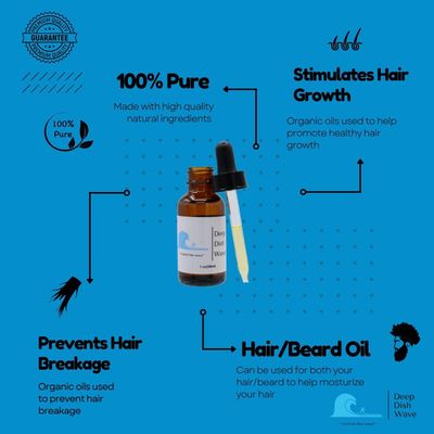 Deep Dish Wave Hair Oil 100 Pure All Natural Organic 360 Waves Training 1oz