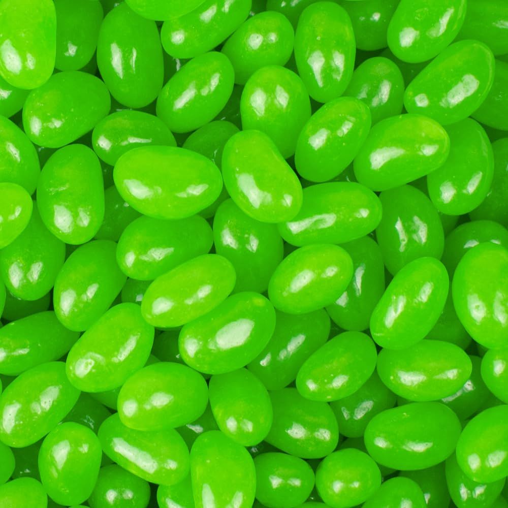 400 Pcs Green Candy Jelly Beans - Green Apple (1lb, approximately 400 Pcs)