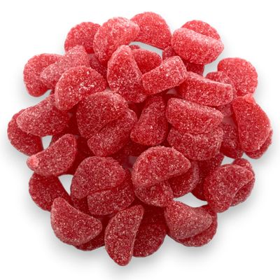 Premium Gourmet Cherry Jelly Slices-1.5 lbs Authentic Flavored Sugar-Dusted Cherry Slices Candy- Ideal for Snacking, Gifting and Parties(24 oz)