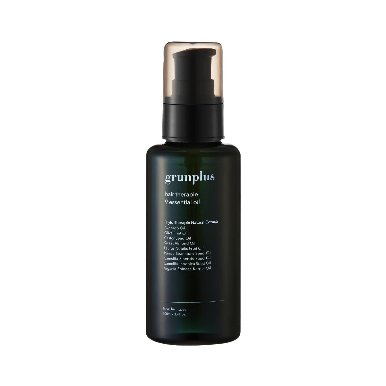 Grunplus Hair Treatment Organic Oil - 3.4 fl oz Pure 100 Cold Pressed Premium Grade Oil Treatment for all types of Hair - Repairs Hydrates Shines damaged hair