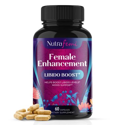 Nutrafemi Libido Booster for Women Fast Acting - Female Libido Booster for Hormonal Balance, Mood Drive - with Maca Root, Ginseng, Tribulus, Gingko Ashwagandha - 60 Capsules