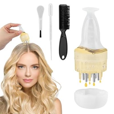 Kryslanix Minoxidil Applicator with Cleaning Brush,Scalp Oil Applicator,Quick Efficient Apply No Messy Hair Serum Applicator, for Hair Growth, Follicle Care Treat Hair Loss Thinning