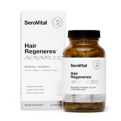Hair Regeneres Advanced - Reduces Hair Shedding Breakage - Promote Scalp Health - Stress-Related Hair Loss - Ashwagandha and Marine Collagen, 90 Ct