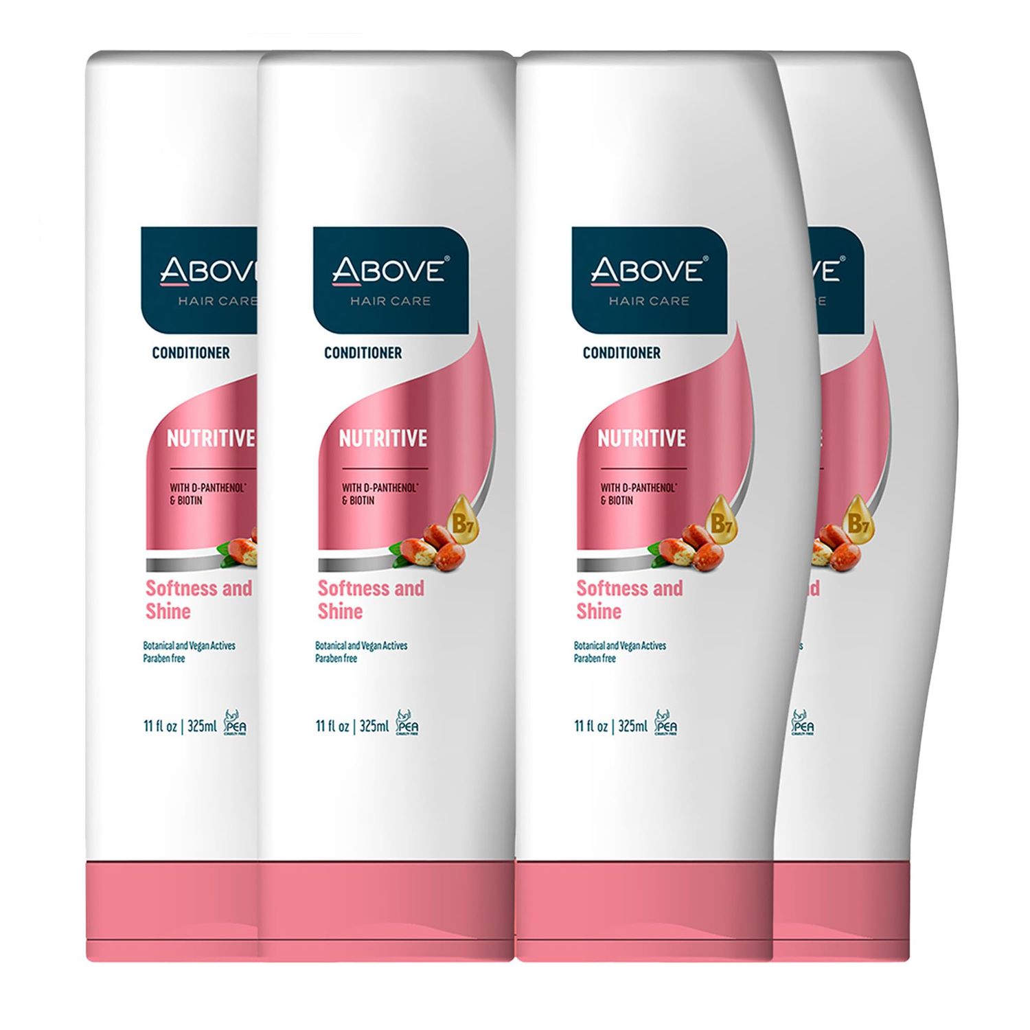 ABOVE Nutritive Conditioner, 4 pcs - Hair Conditioner with Biotin - Strengthen and Revive Hair - Keratin Hair Booster - Conditioner for Colored Hair
