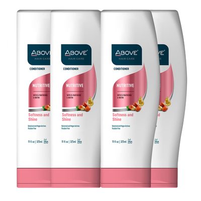ABOVE Nutritive Conditioner, 4 pcs - Hair Conditioner with Biotin - Strengthen and Revive Hair - Keratin Hair Booster - Conditioner for Colored Hair