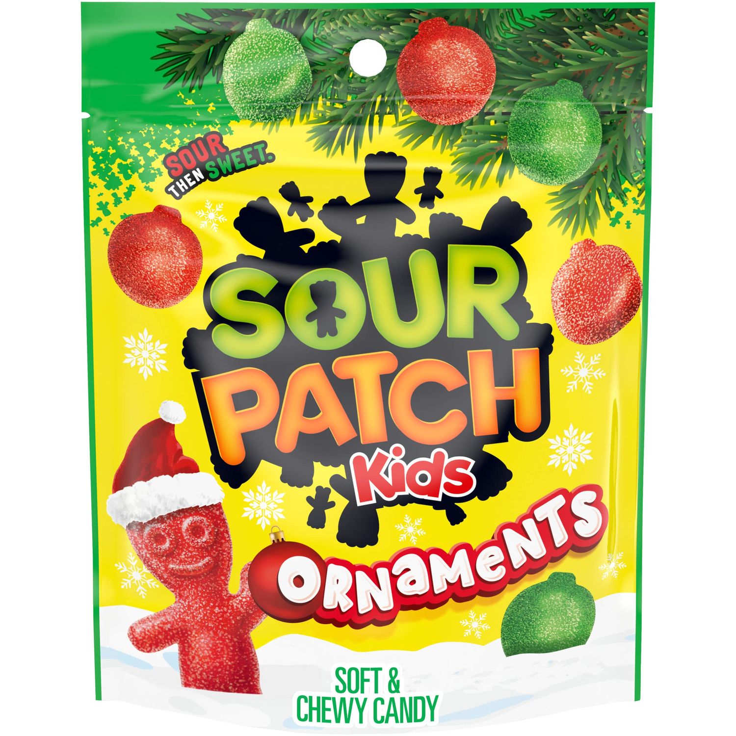SOUR PATCH KIDS Ornaments Soft Chewy Holiday Candy, 10 oz