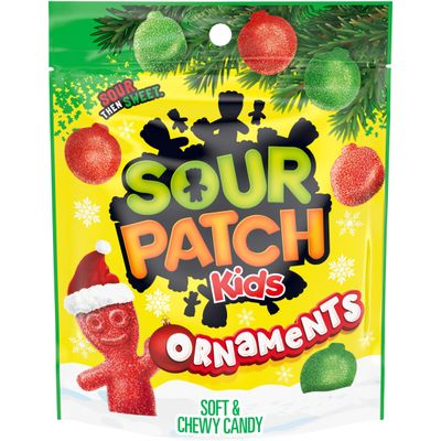 SOUR PATCH KIDS Ornaments Soft Chewy Holiday Candy, 10 oz