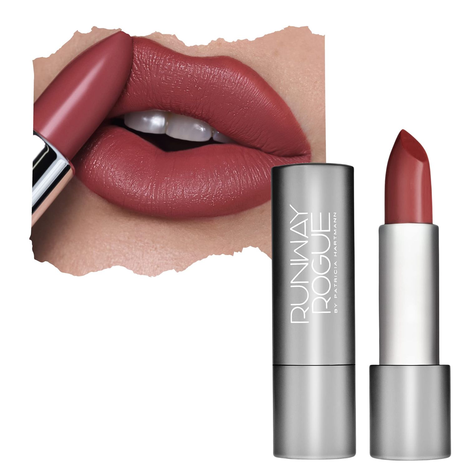 Runway Rogue 90s Vibe Lipstick, Moisturizing Matte Soft Berry-Nude Lipstick, Work the Crowd