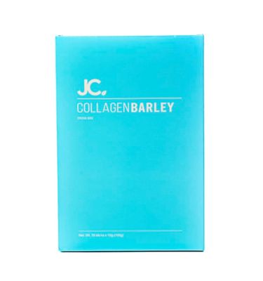 JC Collagen Peptides Powder with Barley for Women Men - Premium Vital Proteins Collagen Peptides Powder, 10 Sticks, Organic Barley Grass, Drink Mix, From New Zealand, 32g Blue Box