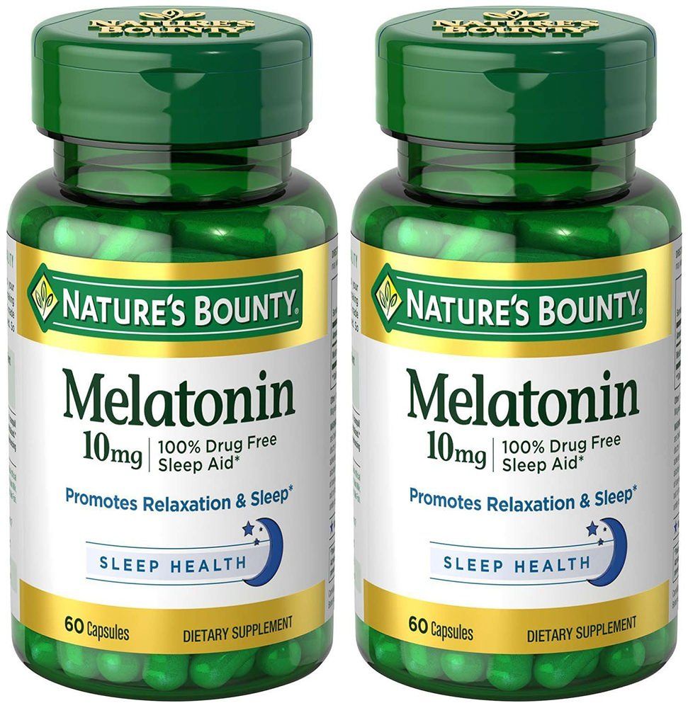 Melatonin 10 mg, 2 Bottles (60 Count)