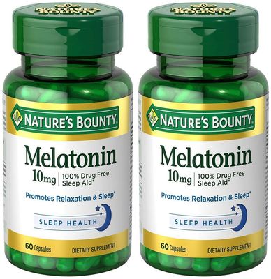 Melatonin 10 mg, 2 Bottles (60 Count)