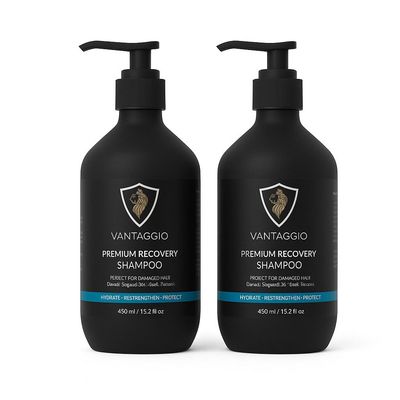 Vantaggio - Premium Hair Growth Shampoo TWO PACK - Shampoo for Hair Loss - Boosts Hair Growth and Thickening - Procapil - DHT Blocker fights thinning and Alopecia.