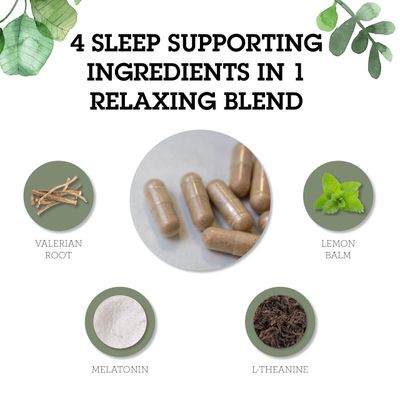 Quantum Health Sleep Melatonin 2mg Healthy Restful Sleep Support Blend with Relaxing Valerian Root, Lemon Balm L Theanine Daily Mind Body Well Being for Women Men - 30 Capsules