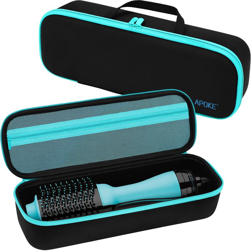 APOKE Travel Case for Revlon One Step Hair Dryer Brush, Portable Lightweight Storage Bag for All Brand Hot Tools Volumizer Hot Air Brush