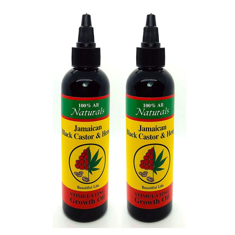 Beautiful Life Black Castor Hemp Jamaican Black Castor Oil Infused with Hemp Seed Oil 4oz (2ea)