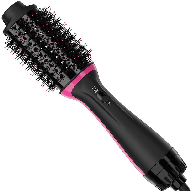 Plus 2.0 Professional 4-in-1 Volumizing Hair Dryer Brush - Ionic Anti-Frizz Blowout for Drying, Straightening and Styling