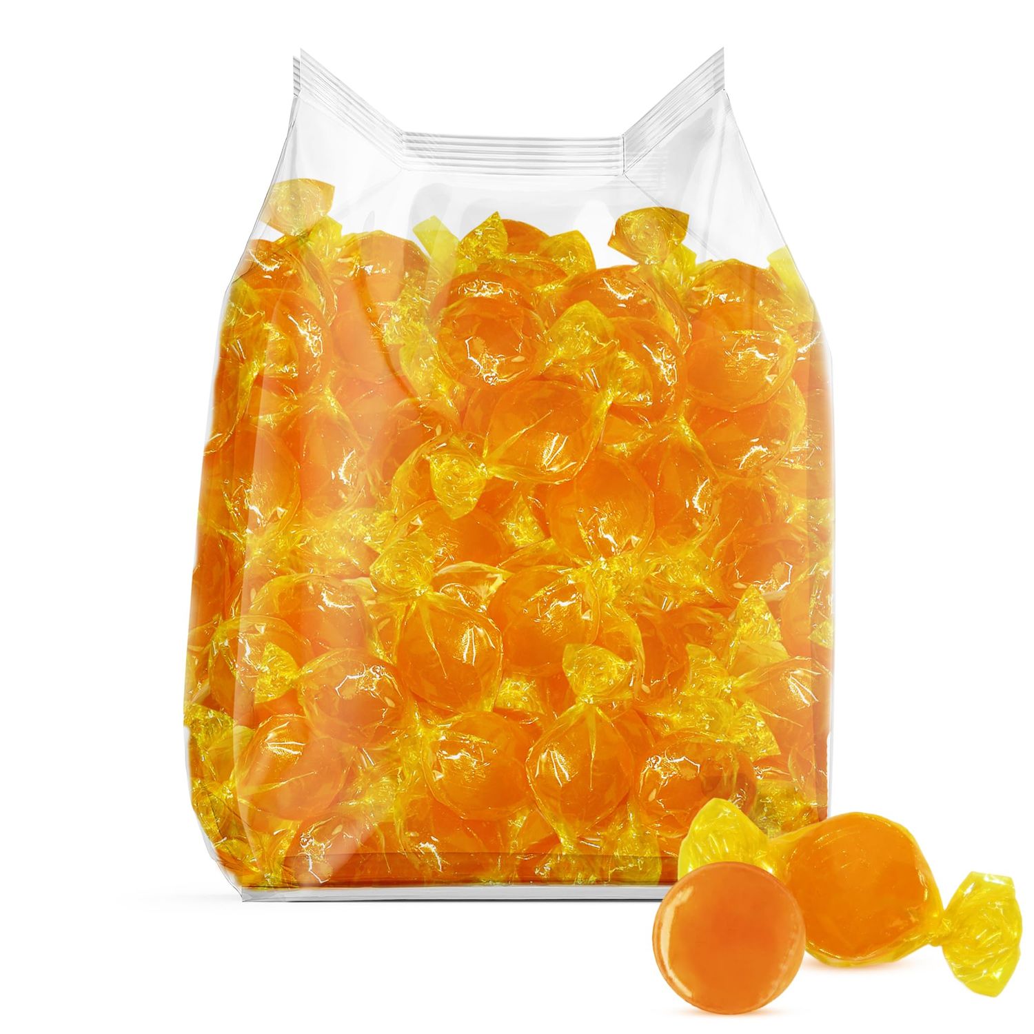 Butterscotch Hard Candy Discs Bulk 1lb - Individually Wrapped Butter Scotch Candies For Party Favors, Office Treats Sweets - Approx 72 Pieces
