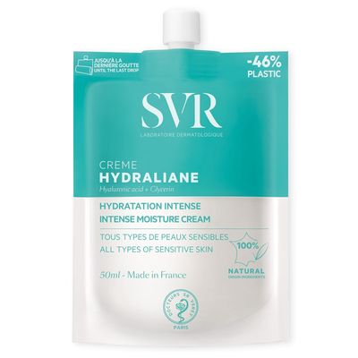 SVR Hydraliane Face Lotion for All Skin Types, Even Sensitive. 24hr Hydrating Cream with 100 Natural Origin Ingredients. Hyaluronic Acid Glycerin Moisturizer for Babies, Kids Adults, 1.7 fl.oz.