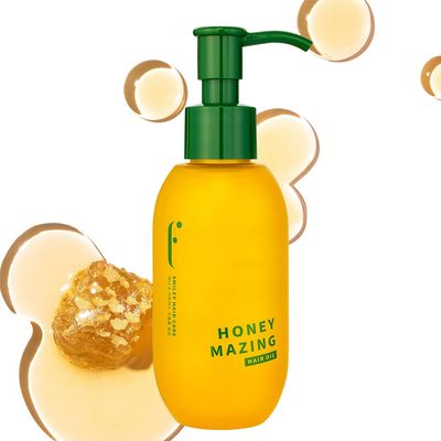 HONEYMAZING HAIR OIL - Honey Hair Care Treatment Honey Extract Serum Prevent Heat Damage Hydrating Nourishing Soften Honey Infused for Damaged Hair with Avocado Rosemary Oil (3.3 Fl Oz, Oil)