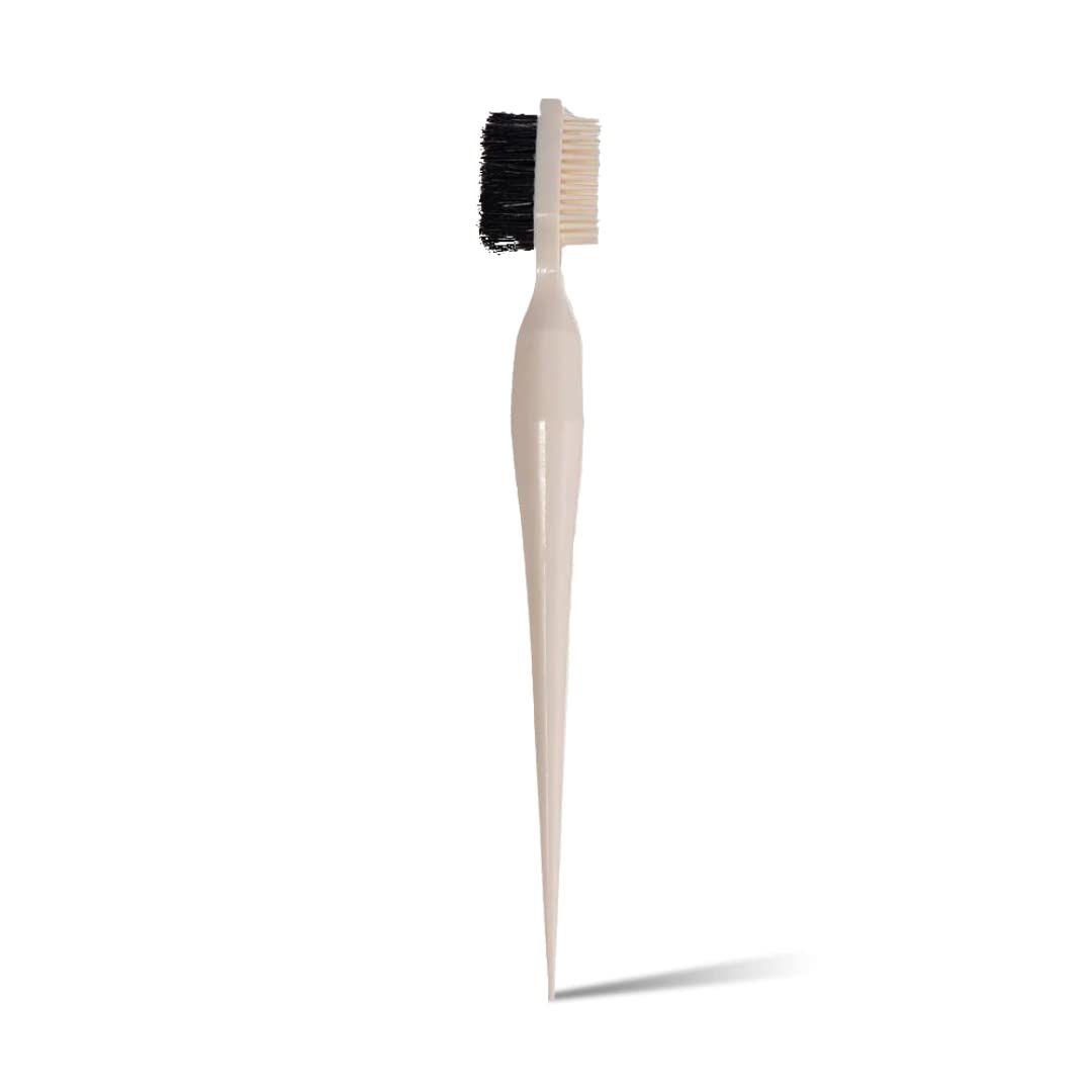Baby Tress Hair Brush 3-in-1 Edge Styler for Styling and Taming Flyaways and Brows. Double-Sided Hair Edge Brush with Multi-Use Pointed End, Sand