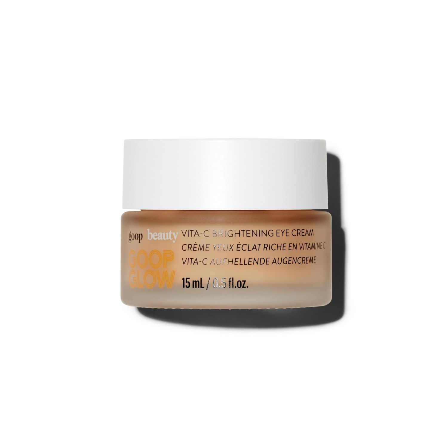 goop Beauty Vitamin C Eye Cream Color Correcting Cream for Dark Circles Helps Smooth Wrinkles Depuff Eyes 0.5 fl oz