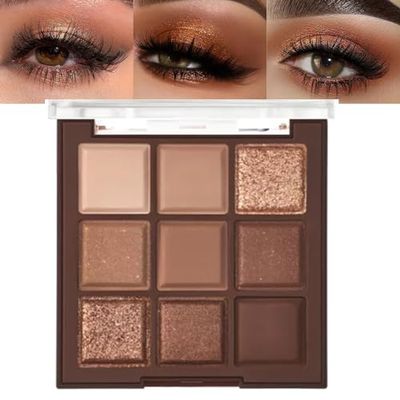 CAKAILA Neutral Nude Brown Smokey Eye Shadow Palette,Rose Gold Bronze Naked Cream Eyeshadow Palette Makeup,Highly Pigmented Natural Eyeshadow for Eyes Long Lasting Naturing-Looking