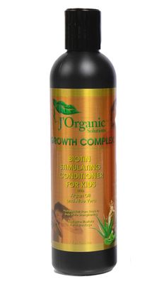 J&#39;Organic Solutions Biotin Stimulating Hair Conditioner for Kids - Promotes Thicker, Fuller Hair, Nourishing and Growth Enhancing, Argan Oil Scent, 8 oz