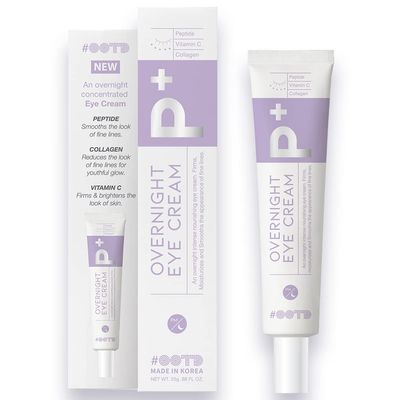 OOTD Eye cream for dark circles puffiness and bags anti aging wrinkles korean cream peptide, vitamin c, collagen, vegan under eye treatment 25g